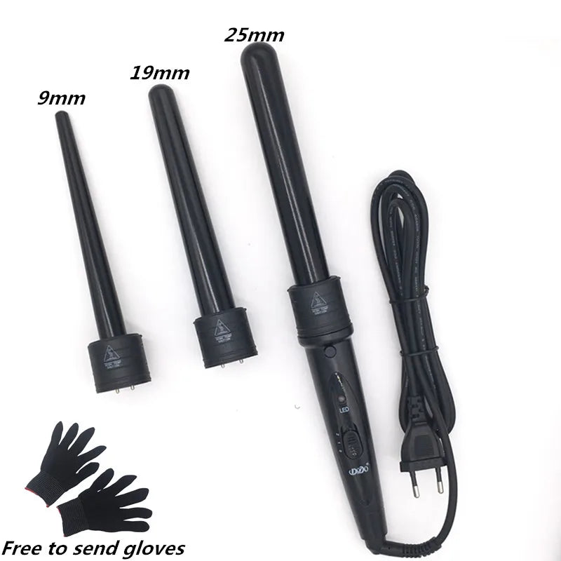 Shape Interchangeable Curling Wand Set by Awelya
