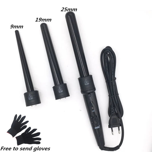 Shape Interchangeable Curling Wand Set by Awelya