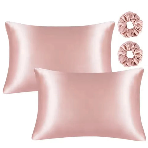 Soft Satin Pillowcase and Scrunchie Set by Awelya