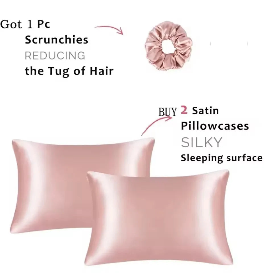 Satin pillowcase colour range