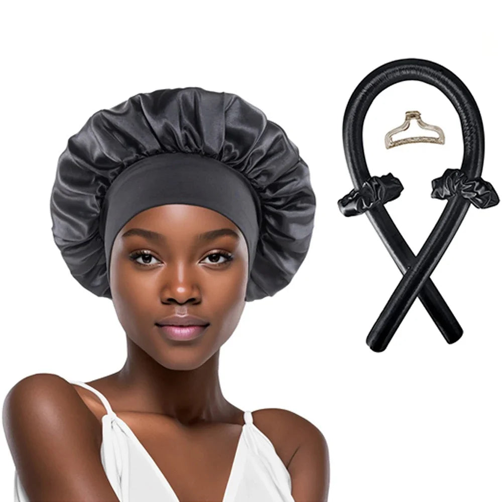 Wrapping hair around the ribbon