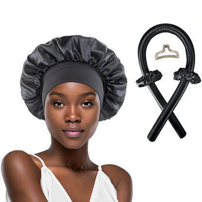 Wrapping hair around the ribbon