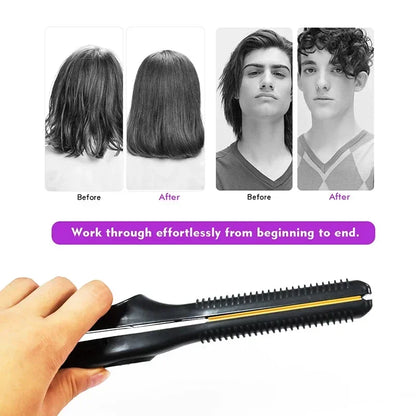 Straightening a short fringe