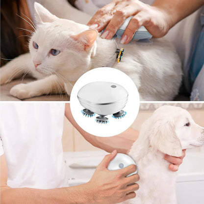 Using the massager in the shower