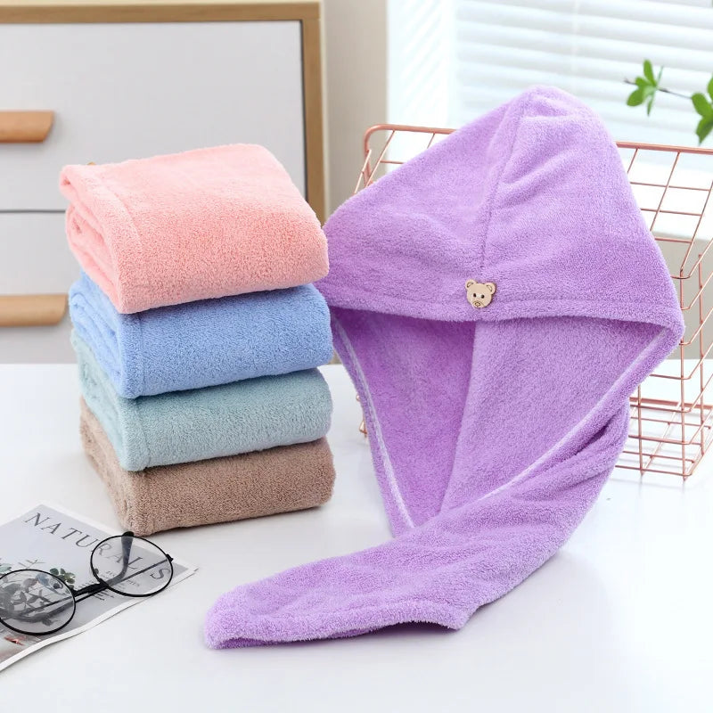 Quick-Dry Microfibre Hair Wrap by Awelya