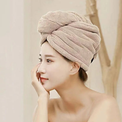 Wrap worn on long hair