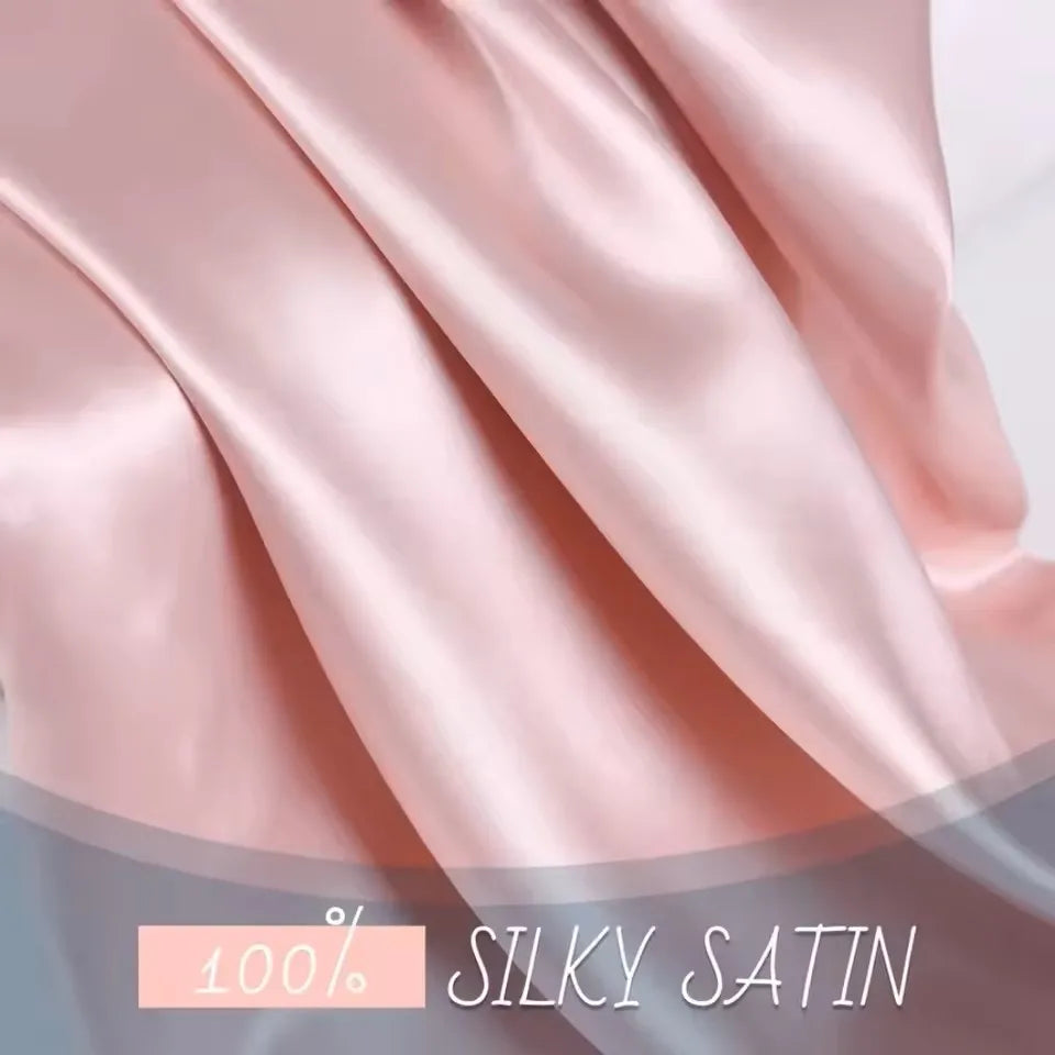 Matching satin scrunchies