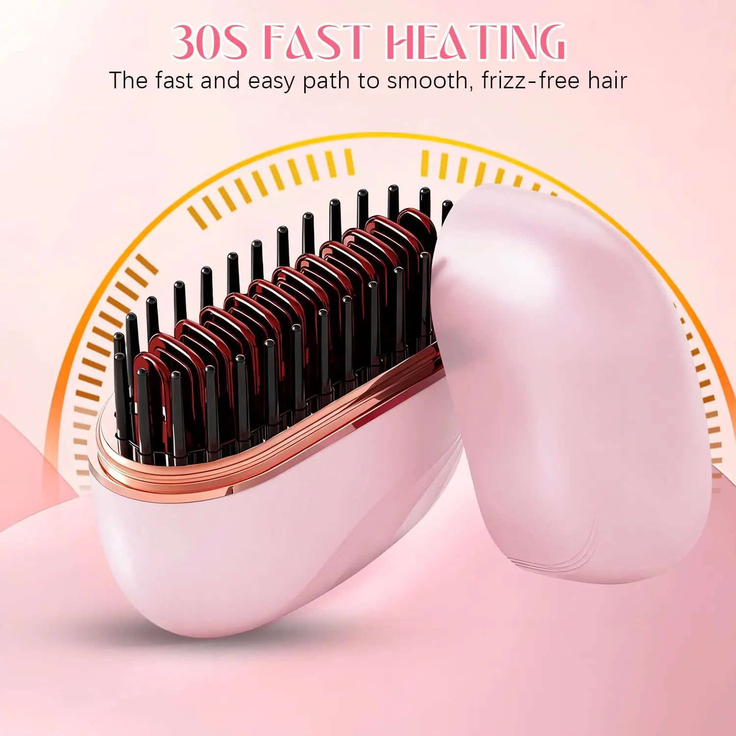 Pocket Cordless Straightening Brush by Awelya